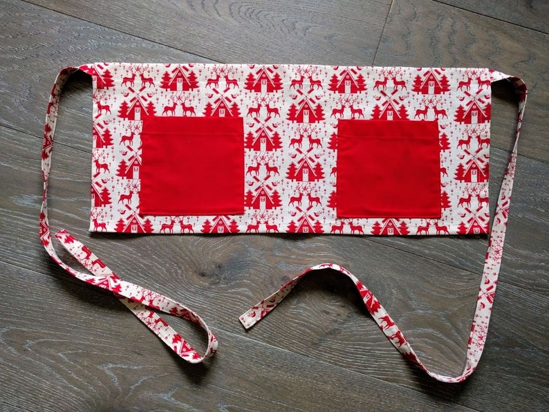 Money pouch apron barista style apron festive apron Etsy