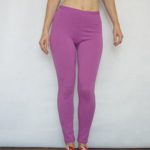 Lila Leggings, lila Yoga Leggings mit hoher Taille, Trainingshose, Damenstrumpfhose