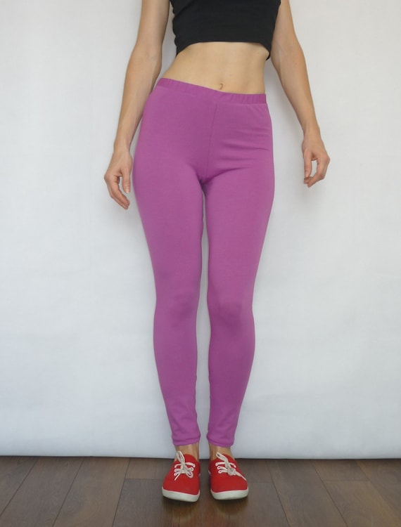 Purple Leggings, High Waist Purple Yoga Leggings, Workout Pants
