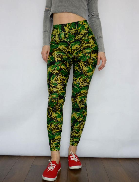 patterned running tights