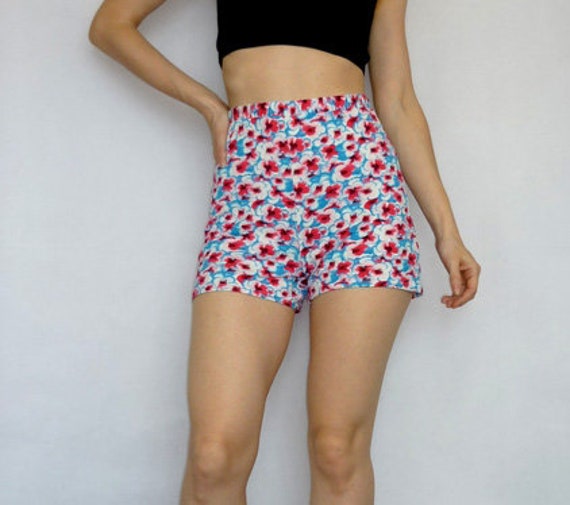high waisted jersey shorts