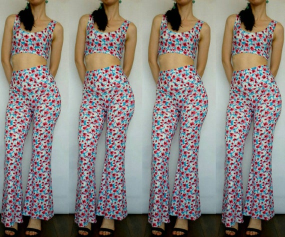 flare pants with crop top