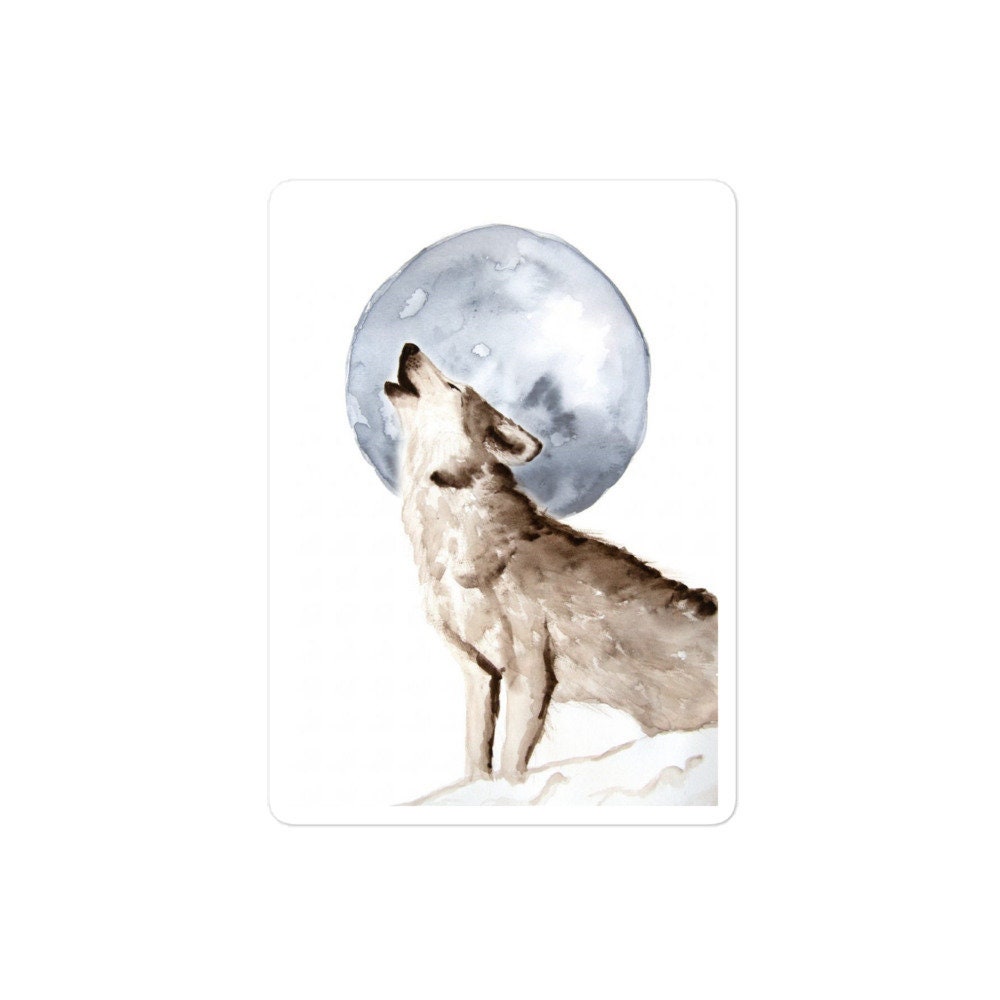 Furry Howl Sticker Howling Wolf Sticker - Etsy