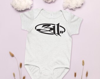 Body de bebé con estampado de banda 3 1 1
