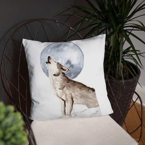 Wolf throw pillow hotsell
