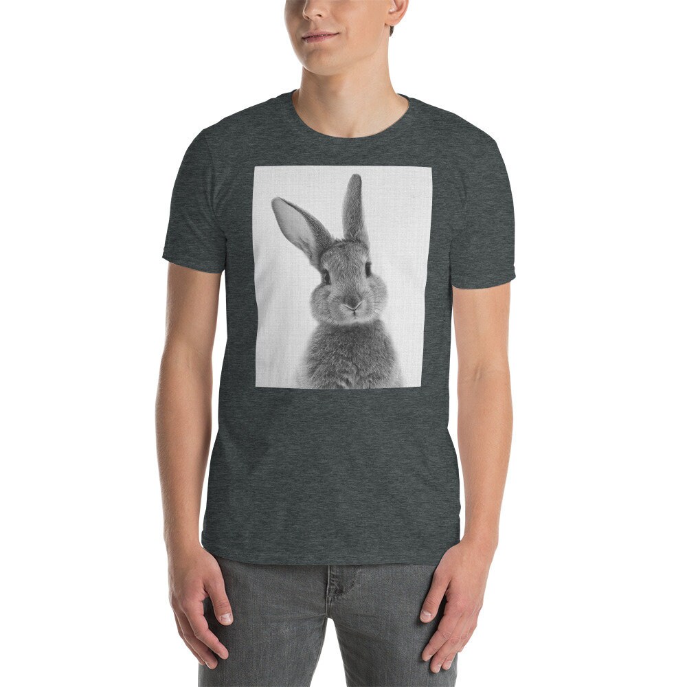 ★AWESOMEUS★ OVER THE RAINBOW RABBIT PIGMENT TSHIRT 4COLOR PETA Shop | PETA Pride Rainbow Bunny T-Shirt