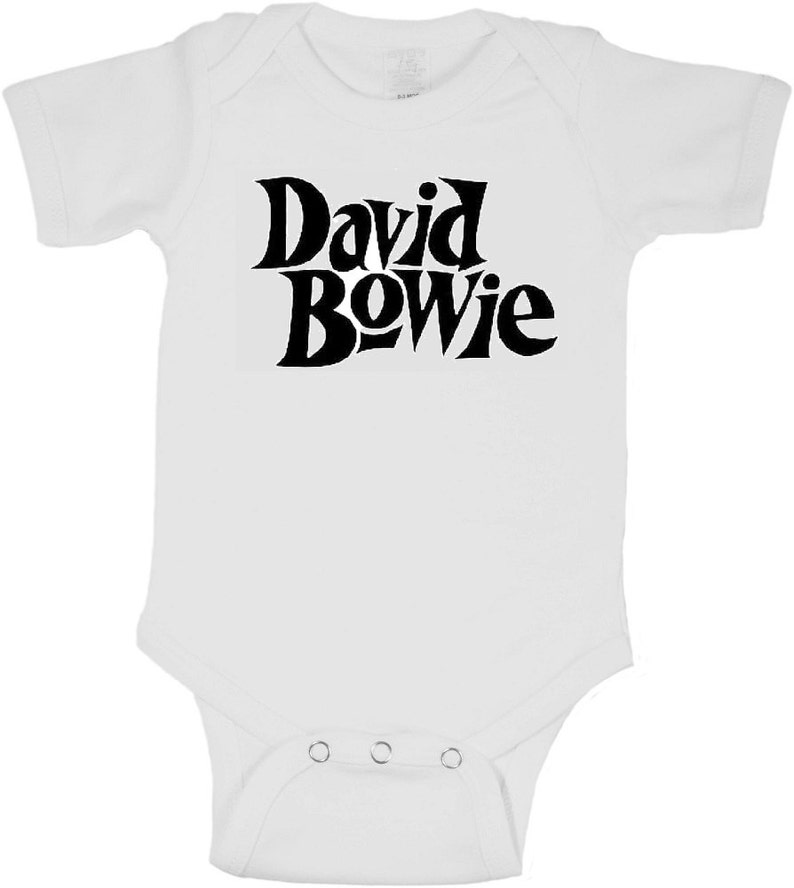 BOWIE Baby Onepiece 0,3,6,9,12,18,24 Months Onesie 80/'s Newborn Toddler Kids Tshirt