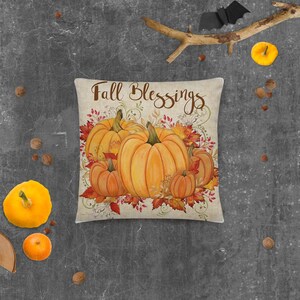 Fall Blessings Home Decor Throw Pillow