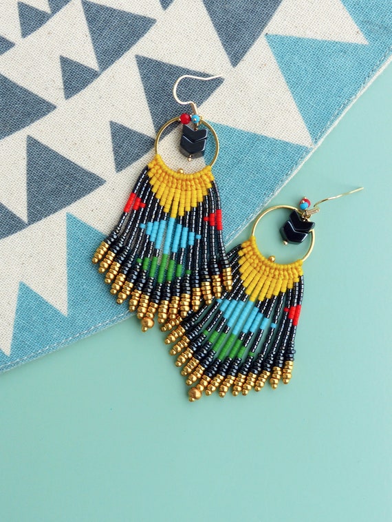 Bliss 1 Bead Short Hook Earrings in Grey Bliss 1 Bead Short Hook Earrings in Grey
