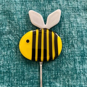 Fused Glass Bee Plant Stake