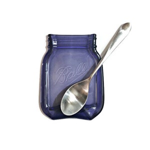 Mason Jar Spoon Rest in Royal Purple - Spoon Rest - Butter Dish - Soap Dish