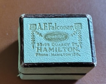 Vintage Ring Box, Jewellery Presentation Box, Cardboard Display Carton, Falconer’s Hamilton