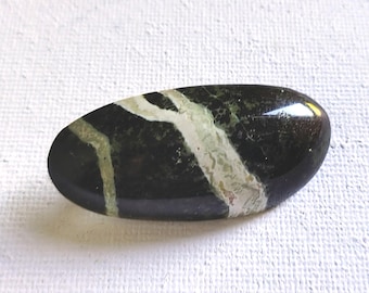 Vintage Portsoy Marble Brooch, Serpentine Stone, Traditional Scottish Jewellery