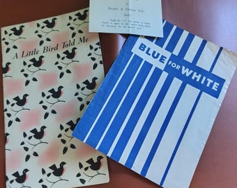 1960s Laundry Ephemera Set, Robin Starch “A Little Bird Told Me” & Reckitt’s Blue Pamphlet