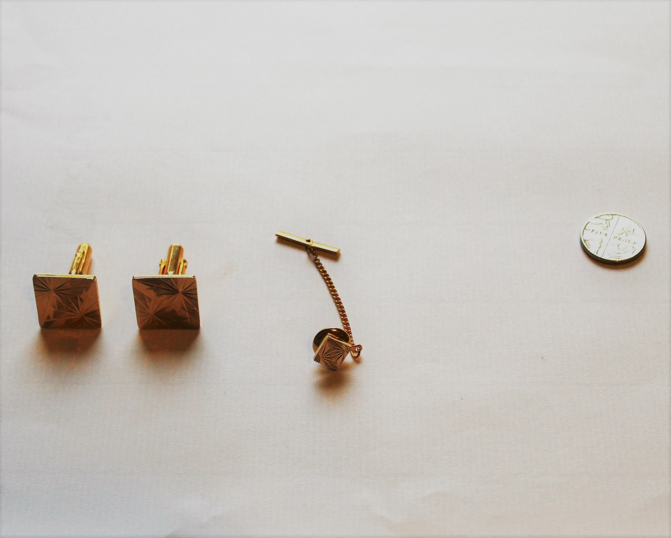 Tie Pin & Cufflinks Set Vintage H Samuel Original Box 1960s Etsy