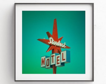 Stardust Motel print – kitschy mid-century motel sign photo