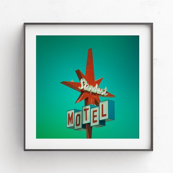 Stardust Motel print – kitschy mid-century motel sign photo