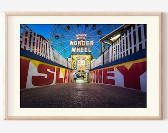 Coney Island Wonder Wheel print – Brooklyn amusement park photo