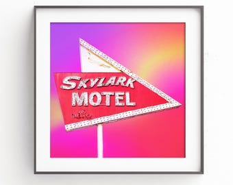 Skylark Motel mid-century motel photo - vintage neon sign in Wildwood NJ