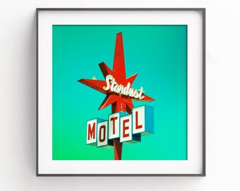 Stardust Motel print – kitschy mid-century motel sign photo