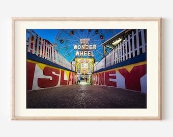 Coney Island Wonder Wheel print – Brooklyn amusement park photo