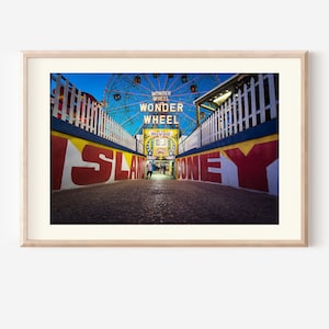 Coney Island Wonder Wheel print – Brooklyn amusement park photo