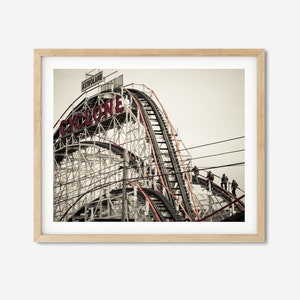 Coney Island Cyclone print - Brooklyn, New York roller coaster photo