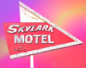Skylark Motel mid-century motel photo - vintage neon sign in Wildwood NJ