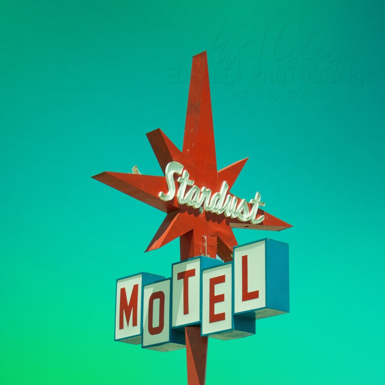 Stardust Motel print kitschy mid-century motel sign photo image 2
