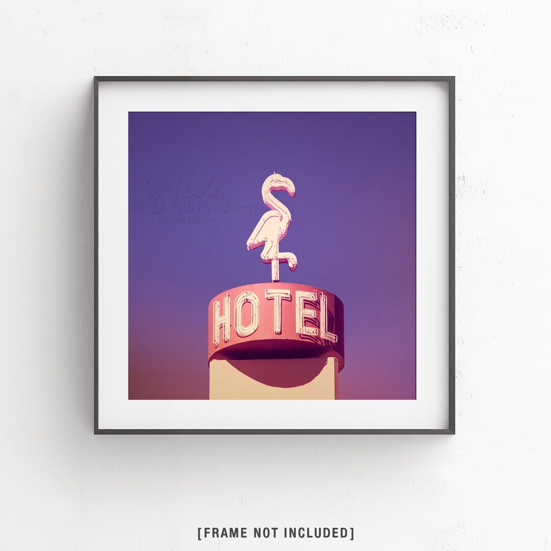 Flamingo Hotel kitschy Midcentury Motel Photo Etsy
