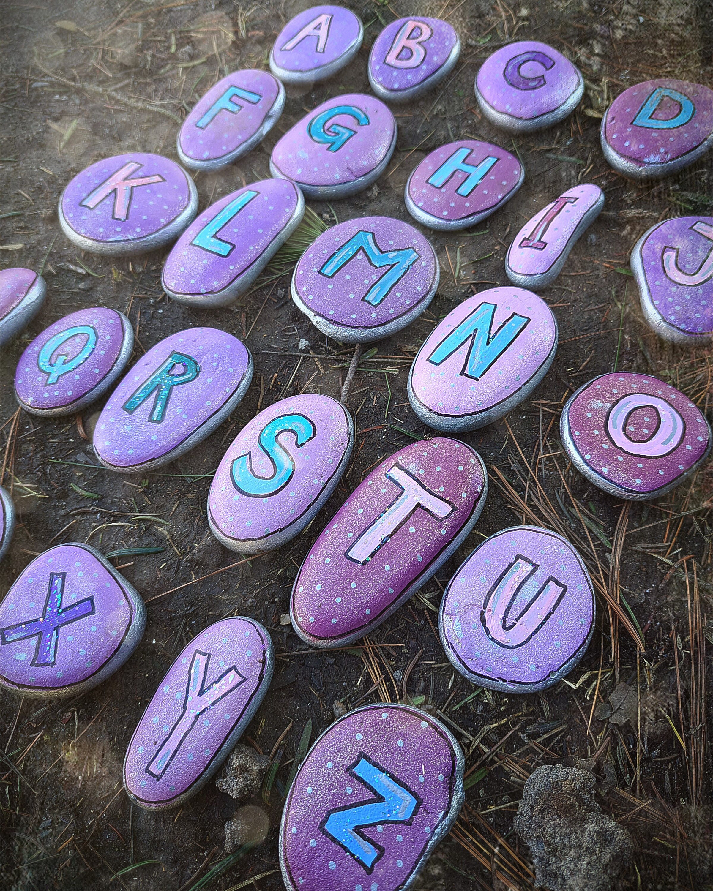 Hand Painted ABC Garden Rocks: Kid's Learning Alphabet Set - Etsy