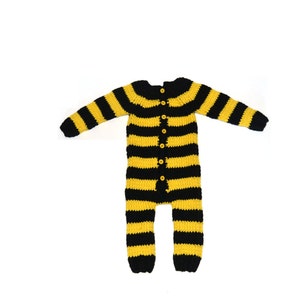 Handgestricktes Hummel Baby Strampler Kostüm, %100 Wolle