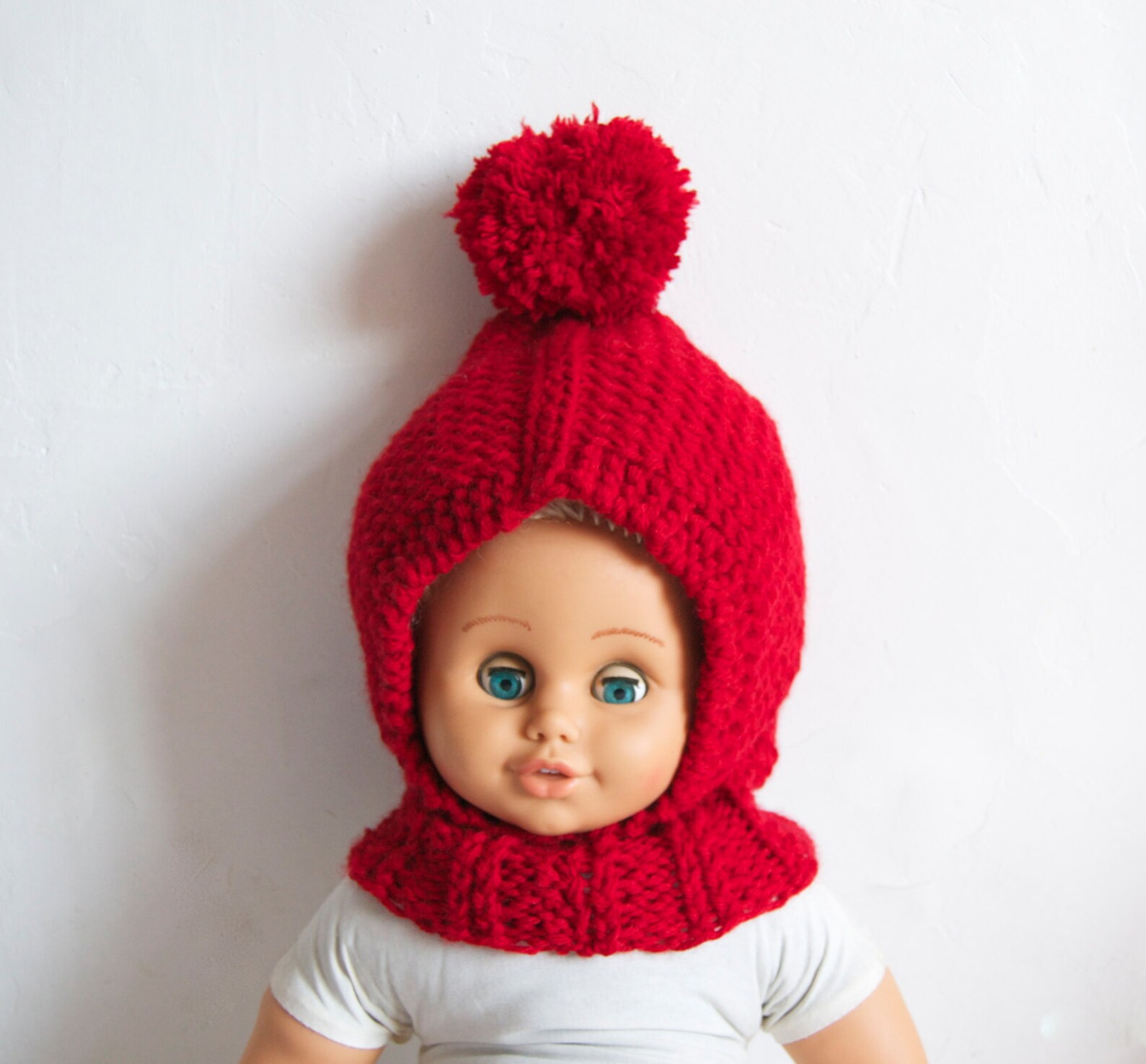 Hand Knitted Wool Balaclava Hat Baby/ Toddler/ Children Etsy