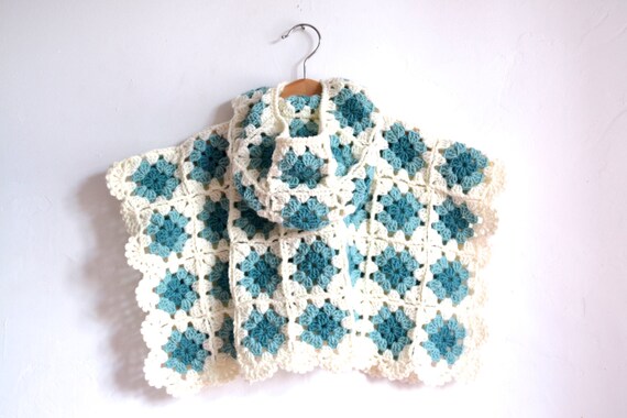 Poncho A Capuche En Laine Pour Bebe Tout Petit Fille Au Etsy France