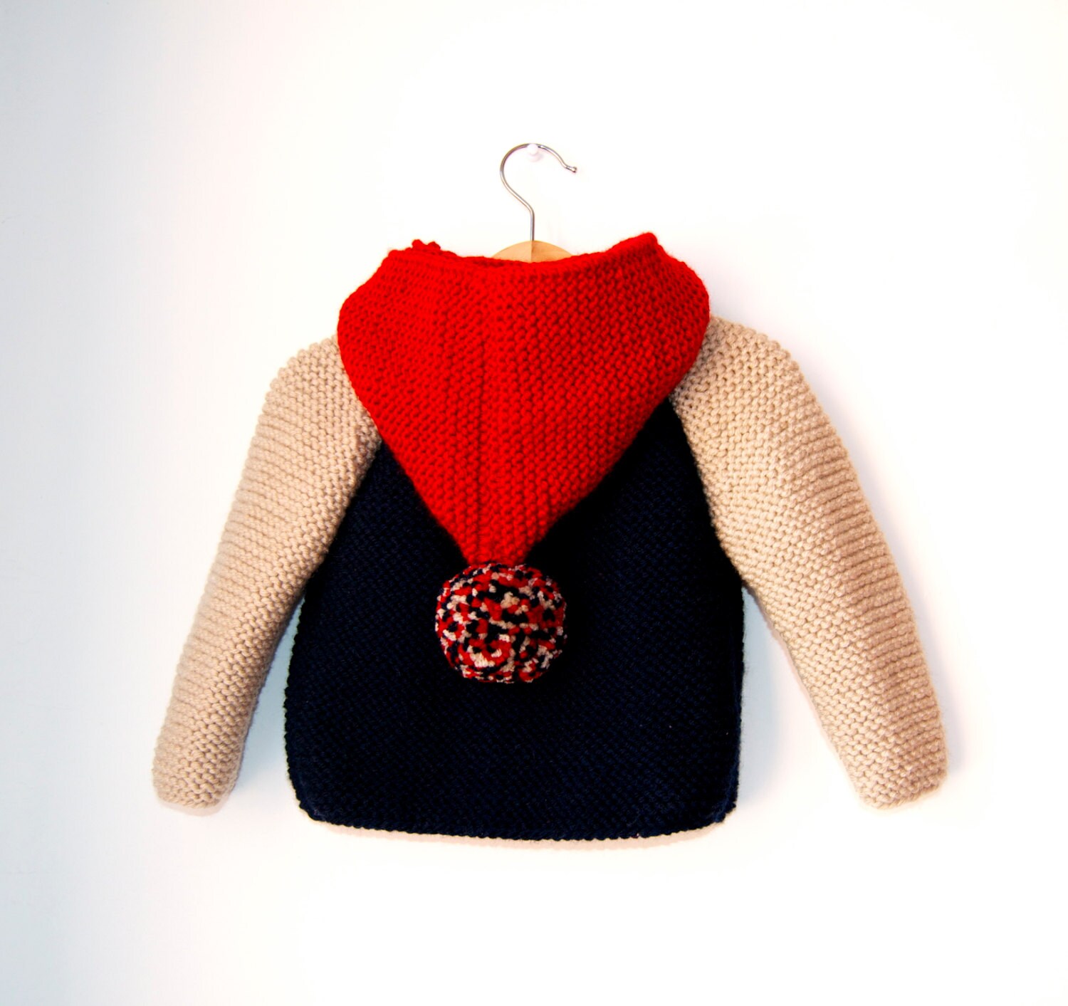 Hand Knitted Baby Boy Wool Hoodie Cardigan/jacket Chunky Etsy Australia