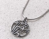 Minimalism - lucky bamboo - silver 925 pendant