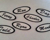 Oval Iron On Name Patch Biker Tag Biker Patch Name Tag Fabric Label Vintage Style