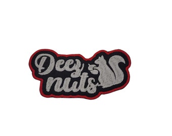 Deez nuts iron patch sew on squirrel patch