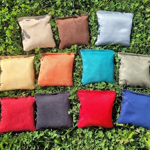 Slide and Stick Double Sided Suede Duck Canvas Cornhole Bags Bean Bag Toss