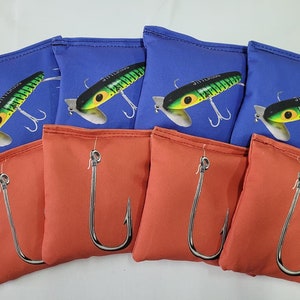Angeln Thema Cornhole Taschen Regulation Made Corn hole Vatertagsgeschenk Papa Geschenk