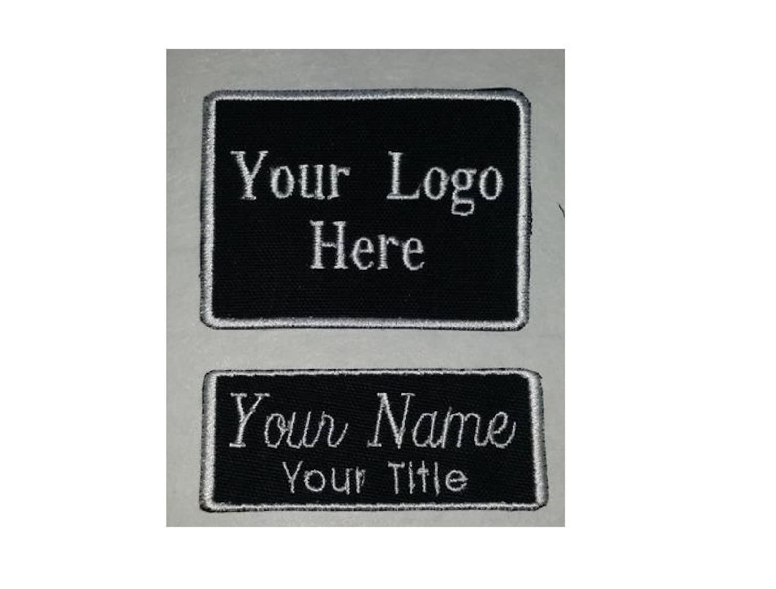 Custom Embroidered Work Shirt Name Patches Set of 2 Company Etsy