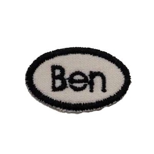 Mini Small Oval Iron on Patch Miniature Patch Custom Tag