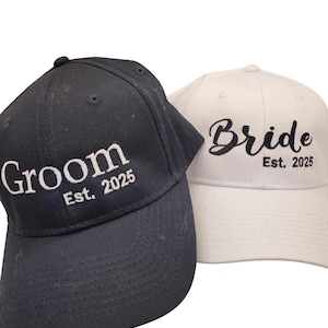 Bride and Groom Matching Baseball Hats Baseball Caps