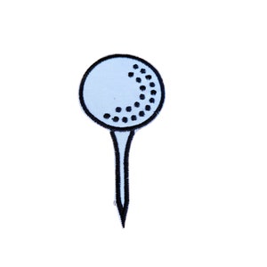 Golf ball and Tee  iron on patch Sew on patch