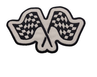 Écusson thermocollant drapeau à damier