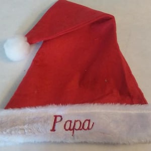 Custom Embroidered Santa Hat Custom Monogrammed