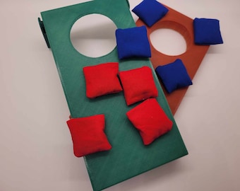 Mini Cornhole Bags: 1.5 Inch Red & Blue Bean Bag Toss