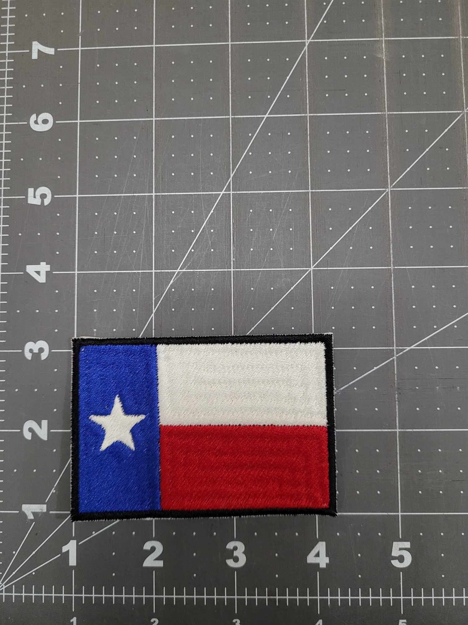 Toppe Ricamate Bandiera Dello Stato Del Texas Non Pasticcio Con La