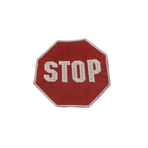 Stop Sign Iron on patch Sew on Stopsign patch