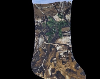 18" Camo Themed Personalized Christmas Stocking
